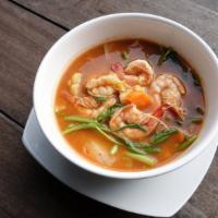 Shrimp Soup · Perfectly prepared traditional soup made with shrimp and delicate herbs.