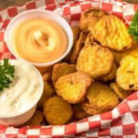 Fried Pickles · (7) oz. Thin sliced, panko-breaded and fried golden-brown.