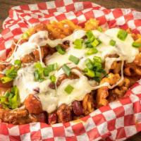 Loaded Seasoned Waffle Fries · (6) oz. Lightly breaded, thick-cut fries, seasoned with our house secret spice mix and deep-...