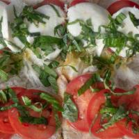 Caprese Sub (Large) · Fresh mozzarella, basil and roma tomatoes and extra virgin olive oil.