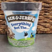 Everything But The... · A Collision of Chocolate & Vanilla Ice Creams mixed with Peanut Butter Cups, Fudge-Covered T...