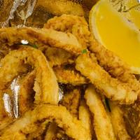 Fried Calamari · With chipotle aioli or marinara sauce and lemon wedge.