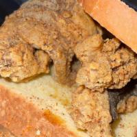 Fried Fish Sandwich · Fried Whiting on white bread