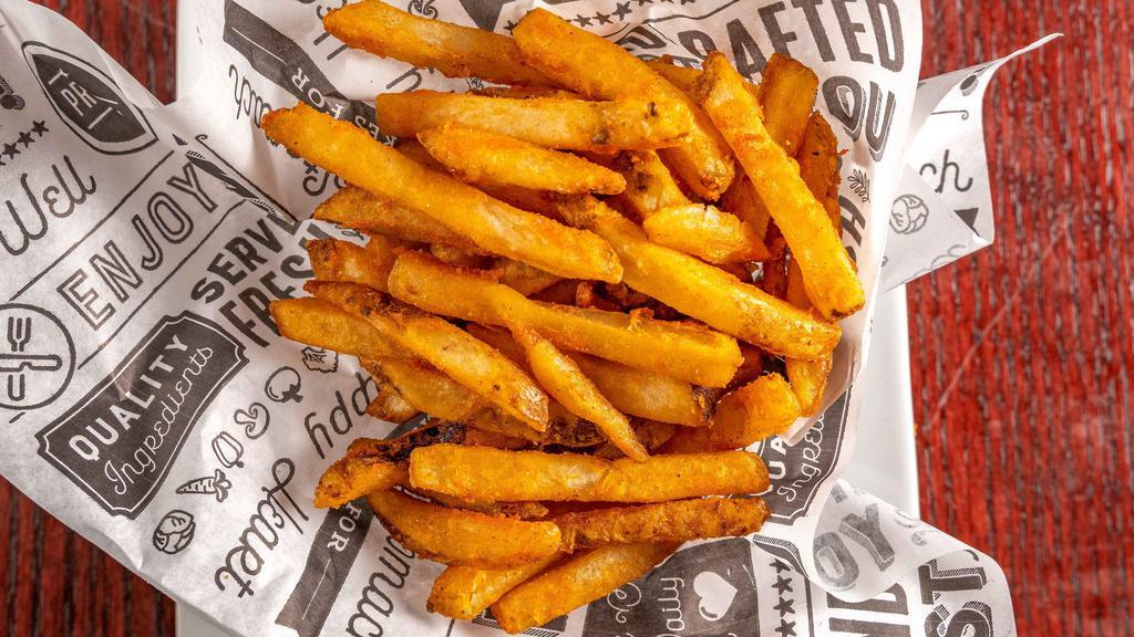 Seasoned French Fries · Fried potatoes. add cheese wiz for an additional cost.