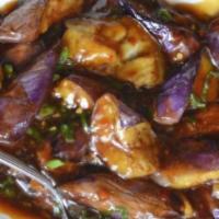 Eggplant In Garlic Sauce · Hot and spicy. Comes with steamed white rice. Could be steamed, your choice of sauce on the ...