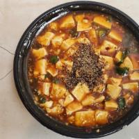Ma Po Tofu · Hot and spicy. Comes with steamed white rice. Could be steamed, your choice of sauce on the ...