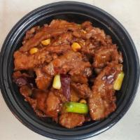 Kung Pao Lamb · Hot and spicy. Comes with steamed white rice.