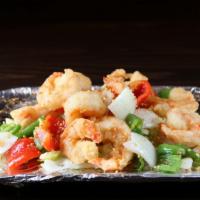 Jumbo Shrimp With Garlic, Salt & Pepper · Hot & spicy.