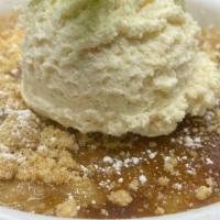 Maple Brown Sugar Oatmeal · Steel cut oats, baked with maple syrup and brown sugar, topped with vanilla streusel, maple ...