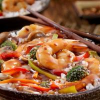 Shrimp Garlic Sauce · Hot and Spicy. Served with white rice.