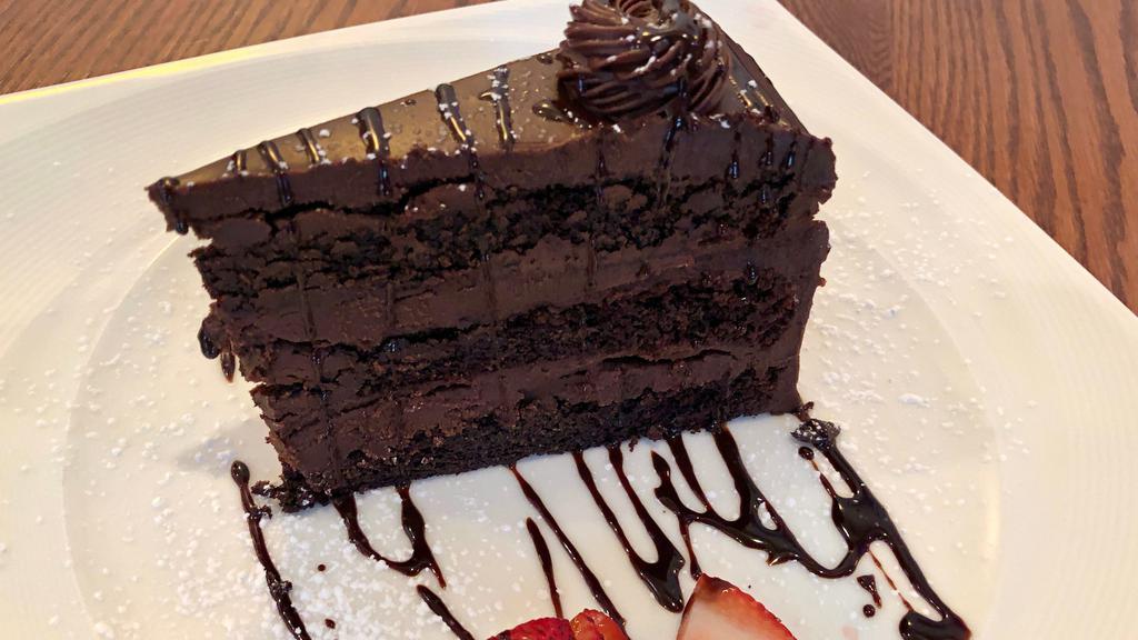Chocolate Layer Cake · Rich, moist, topped with a chocolate ganache frosting.