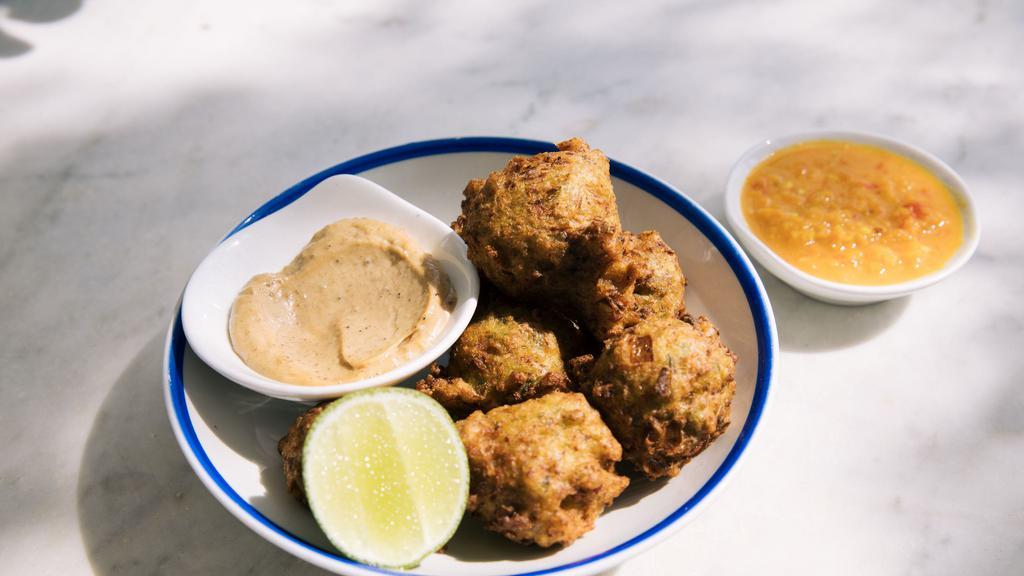Conch Fritters · Allspice mayo
