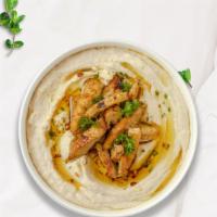 Cheeky Chicken Shawarma Bowl · Stir fried shredded chicken breasts marinated in a mediterranean blend of herbs and spices s...