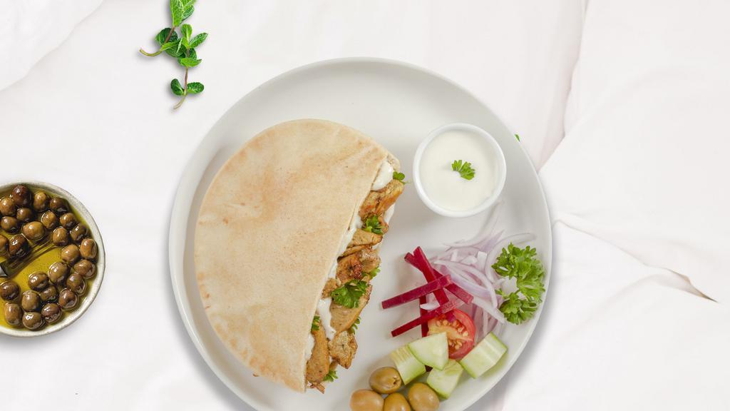 Be The Pita Chicken Shawarma · Stir fried shredded chicken breasts marinated in a mediterranean blend of herbs and spices served in a pita pocket