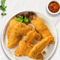 Cheeky Chix Tenders · Chicken tenders breaded and fried until golden brown. Served with your choice of dipping sau...