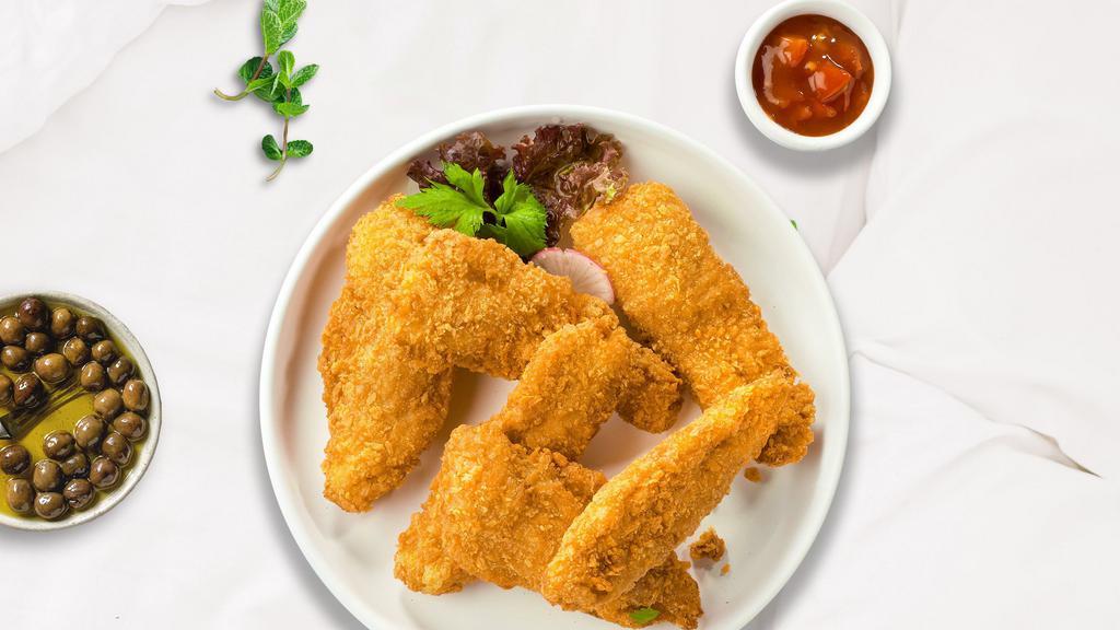 Cheeky Chix Tenders · Chicken tenders breaded and fried until golden brown. Served with your choice of dipping sauce.