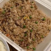 Fried Rice · Choice of chicken beef or veggie.