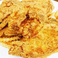 Pork Chops With 2 Sides · Tender and juicy fried pork chops. Served with two side dishes and choice of bread on the si...