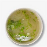 Miso Soup · soft tofu, scallion, seaweed, soup stock contains bonito. soybean paste.