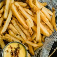 Cheese Fries  · Fries with cheddar, smoked bacon & scallion dipping sauce