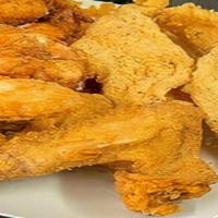 2 Whiting, 3 Fried Chicken Wings With 2 Sides · Crispy fried whiting fillet and chicken wings, served with two side dishes and a choice of b...