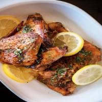 Baked Chicken White Meat With 2 Sides · Tender, full-flavored, the juiciest chicken. Served with two side dishes and choice of bread...