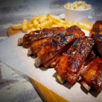 Bbq Ribs (5) With 2 Sides · So juicy, succulent, finger-licking good and are just fall off the bone tender. Served with ...