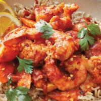 Shrimp Vindaloo  · Shrimp and potato cooked in our special hot and spicy Vindaloo sauce.