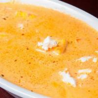 Paneer Makhani · Fresh homemade cheese cooked in a tomato based creamy sauce. Comes with side of rice.