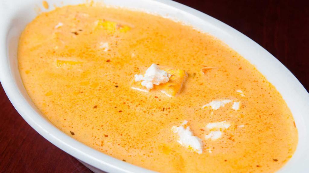 Paneer Makhani · Cubes of cottage cheese cooked in a tomato and cream sauce
