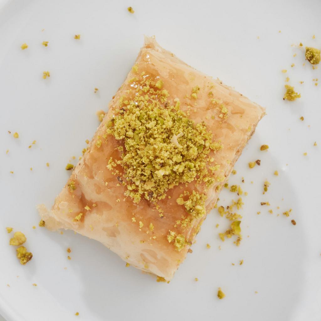 Original Baklava · A rich, sweet pastry made of layers of filo dough. Filled with chopped cashews and held together with syrup.
