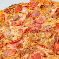 Meat Lovers Pizza · Pepperoni, Ham, Hamburg, Sausage, Bacon.