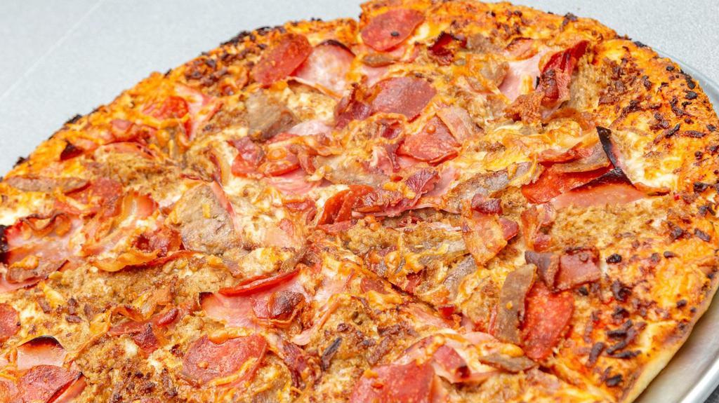 Meat Lovers Pizza · Pepperoni, Ham, Hamburg, Sausage, Bacon.