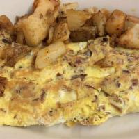 * Create Your Own Egg Omelet · Create your own three egg omelet served with homefries and toast