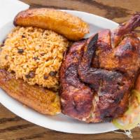 Combo Dominicano · 1/2 rotisserie chicken and 2 sides