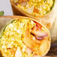 Heavy Veggie Burrito · Fried Okra, two scrambled eggs. bell peppers, onions, tomatoes, mushrooms, spinach, homefrie...