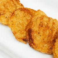 Fried Green Tomatoes (Small) · Crispy fried green tomatoes, served with boom boom sauce on the side.