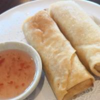 Vegetable Spring Rolls · Cabbage, mushroom, carrot, tofu, bean thread noodles, sweet & sour dipping sauce