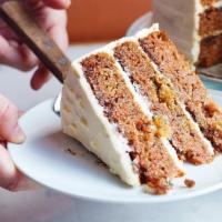 Carrot Cake Slice · Four layers, with golden raisins and our cream cheese icing. Served with our house-churned v...
