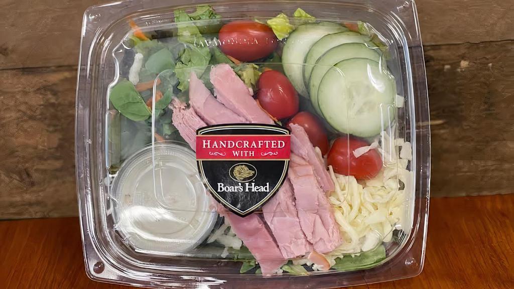 Chef'S Salad  · Beechwood Smoked Black Forest Ham; Spring Salad Mix, Shaved carrots, Cucumbers, Grape tomatoes, Mozzarella; Ranch Dressing.