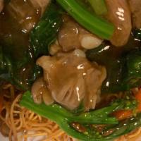 Pan-Fried Noodle With Spare Ribs · Choice of chow mein, lo mein, ho fun or mei fun noodles.