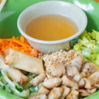 Salad · Lettuce bowl. Cucumber, pickled carrots, peanuts, fish sauce, chili, and complimentary crisp...