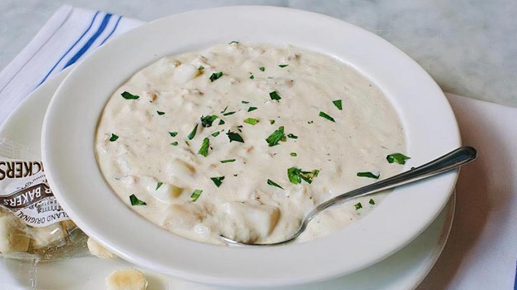 Clam Chowder · Classic New England Style Gluten-Free if served without oyster crackers.