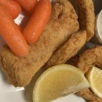 Kid Fish Sticks · Fried Local Haddock fish sticks served with choice of one side.