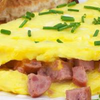 Sausage, Egg And Cheese Omelette Breakfast · 