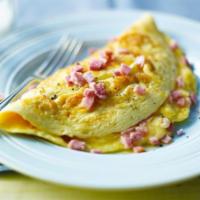 Ham And Cheese Omelette Breakfast · 