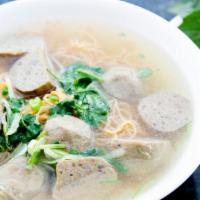 Meatball Pho · Meatball only served with beef broth.