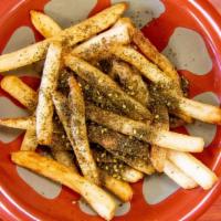 Za'Atar Fries · Crispy fries topped w/ Za'atar spices & olive oil. Served w/ a side of our homemade American...