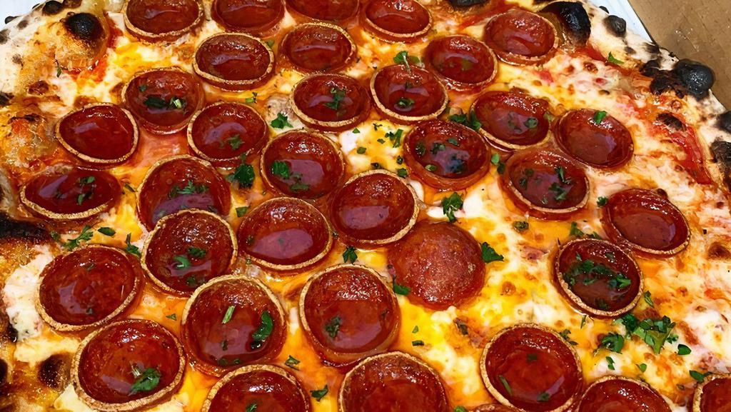 Pepperoni Pizza · traditional pepperoni with mozzarella, oregano