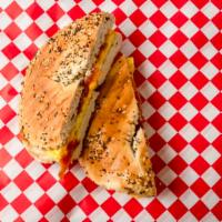 Bacon, Egg & Cheese Smash · Bacon with a fluffy scrambled egg topped with American cheese on your choice of bagel smashe...